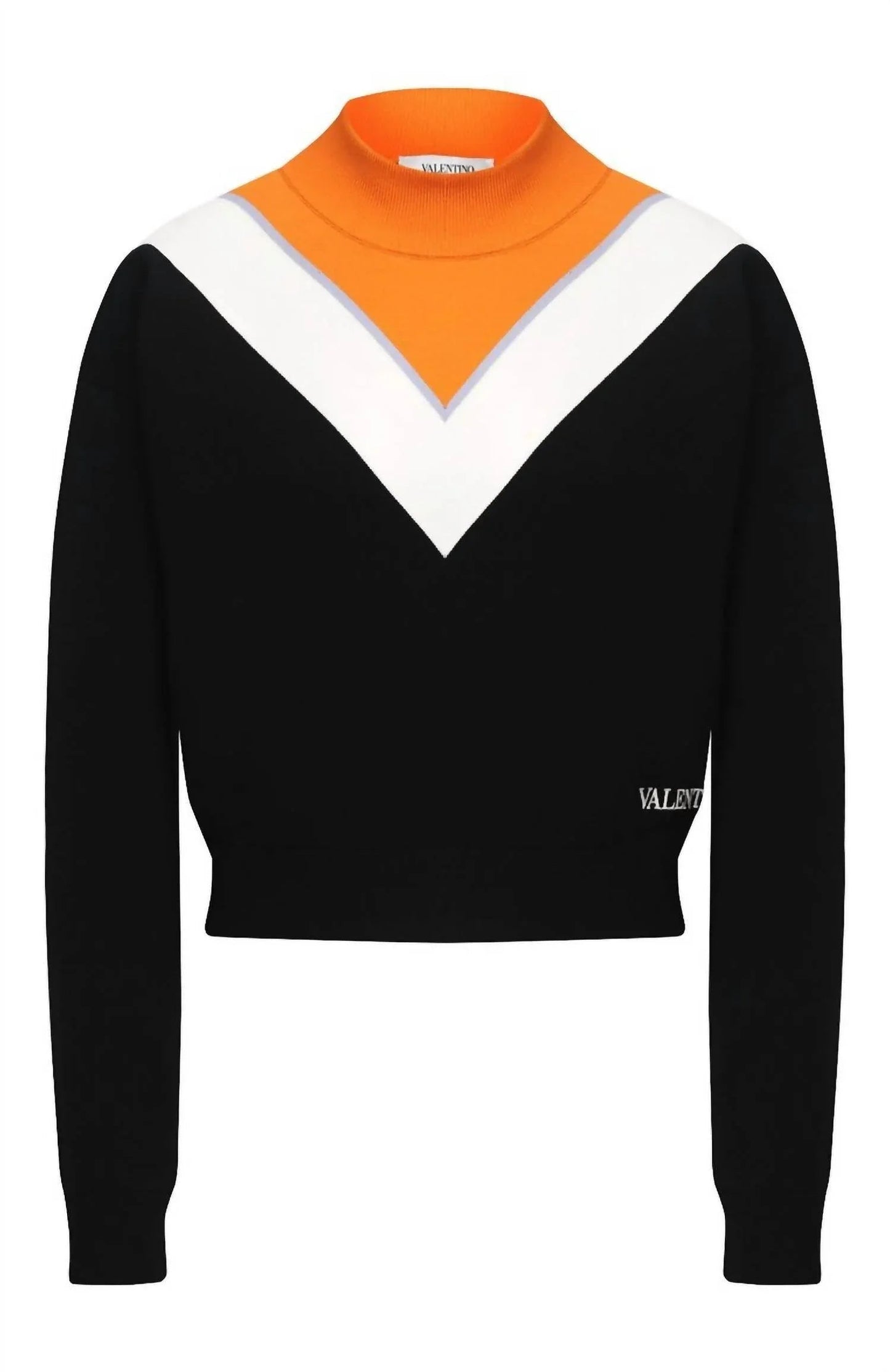 Colorblock Viscose Pullover Sweater
