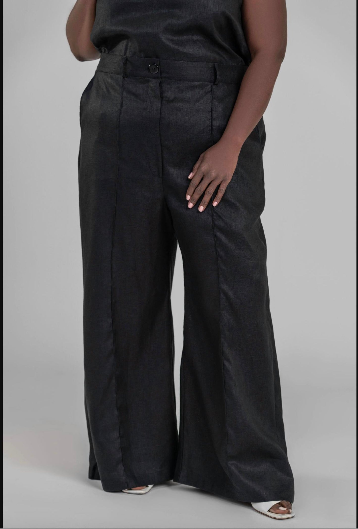 Little Luxuries Linen Wide Leg Pants - Plus