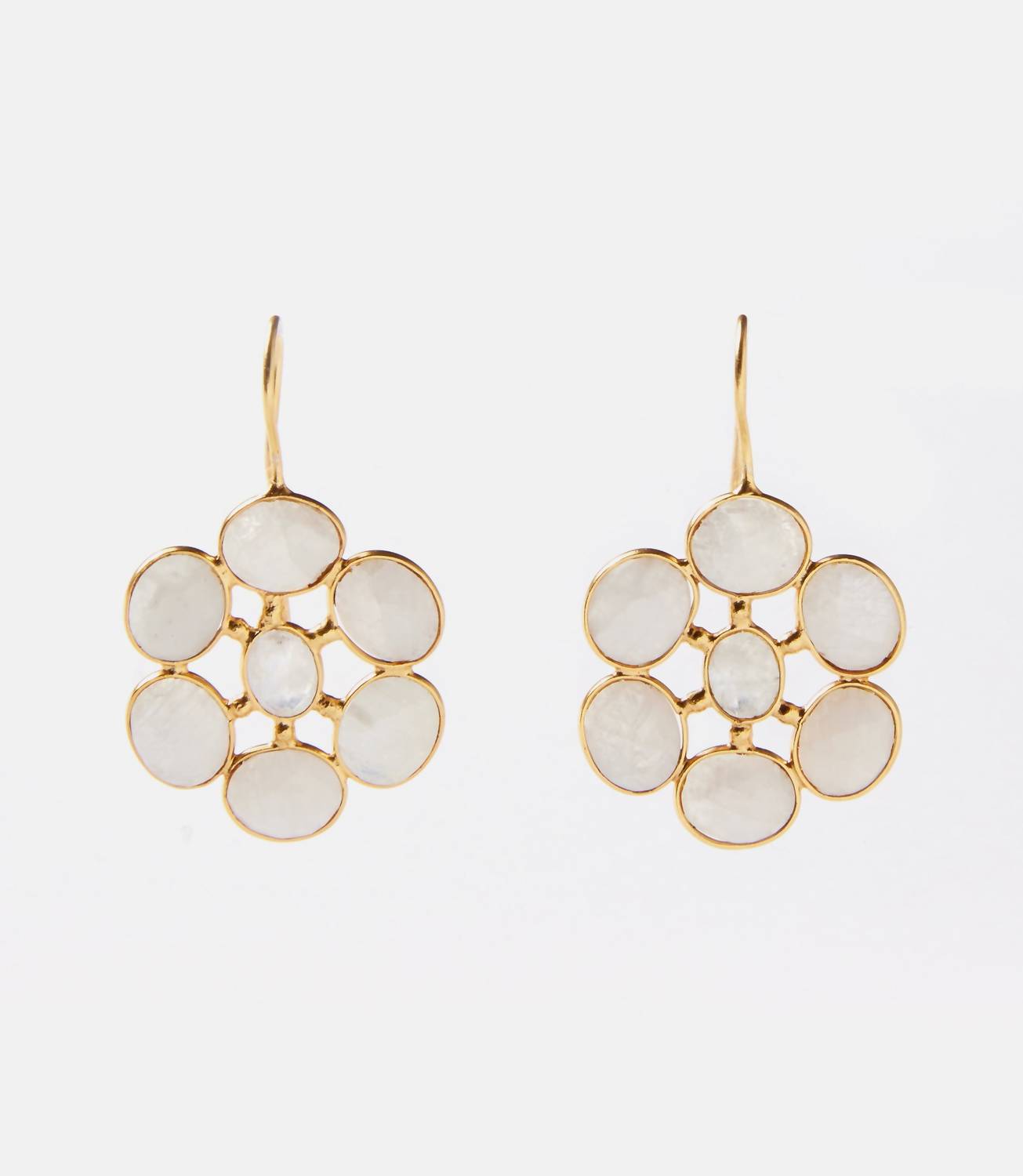 Women's Gemstone Flower Earrings