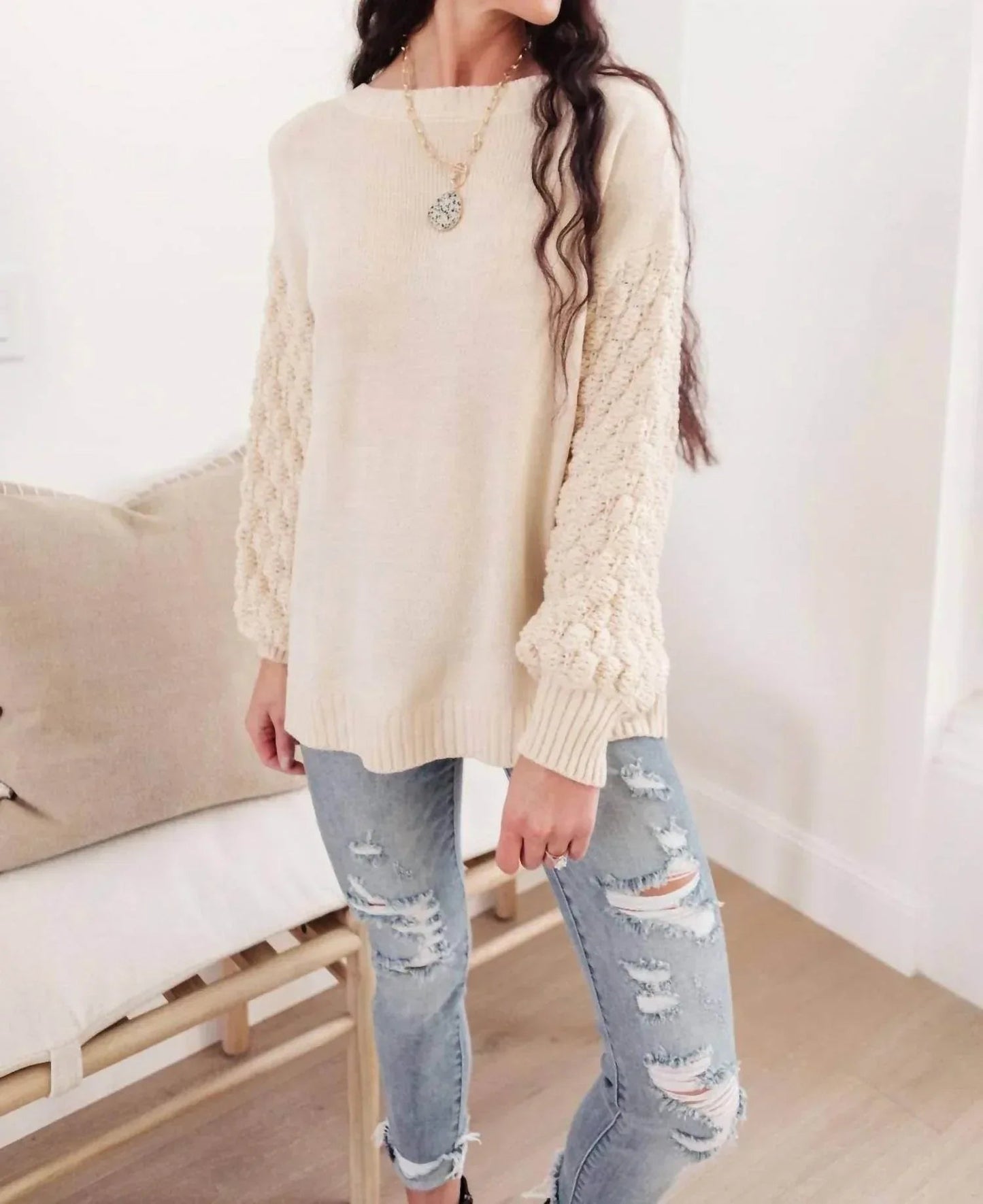 Sprudelnder B-Pullover