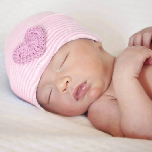 Crochet Heart Nursery Cap