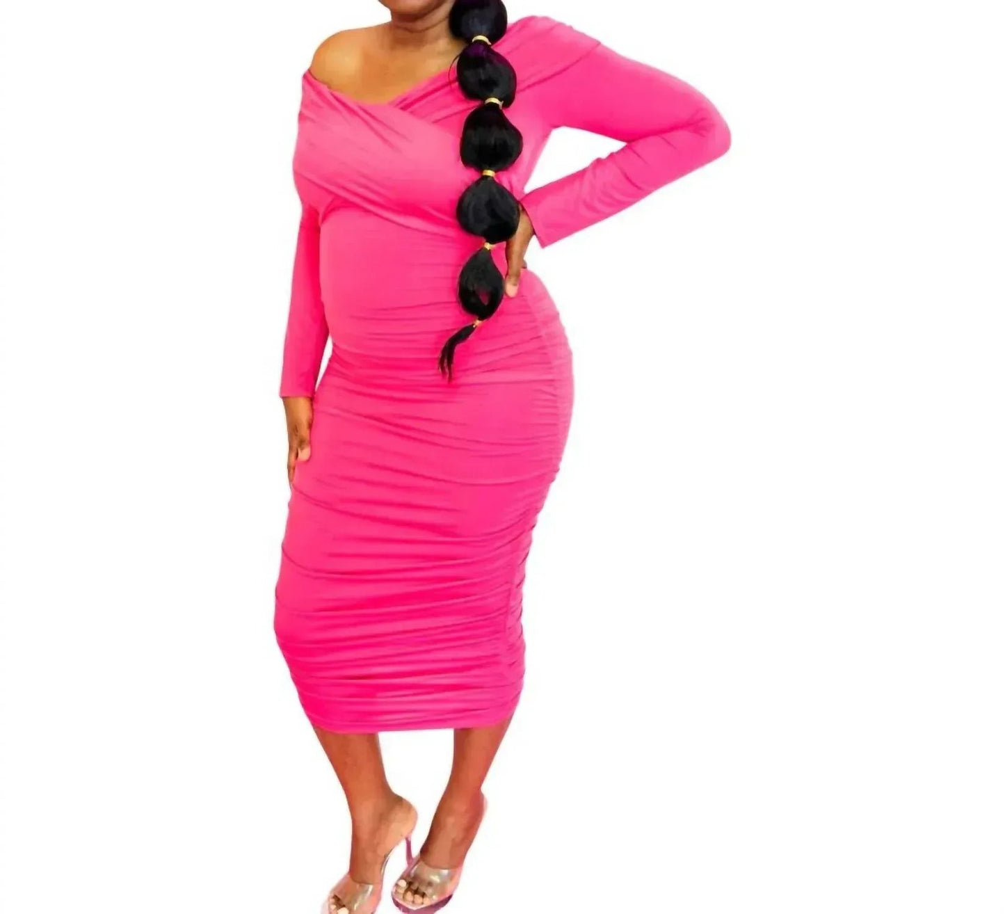 Off Shoulder Band Dress - Plus