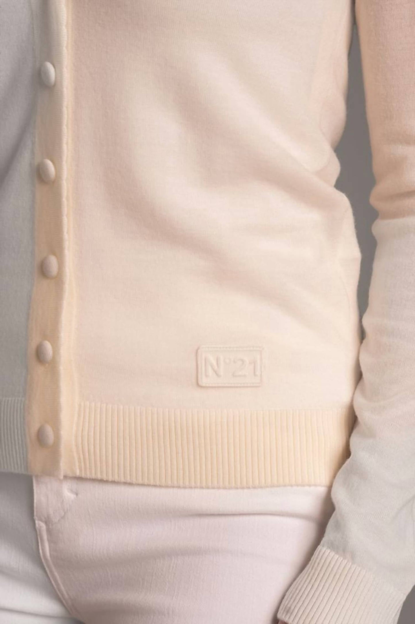 V-Ausschnitt Langer Cardigan