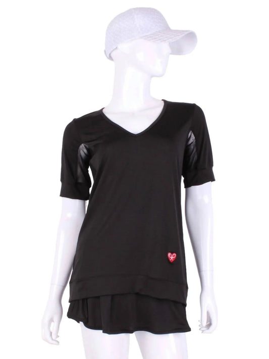 Damen-Baggy-V-Shirt aus weichem Material