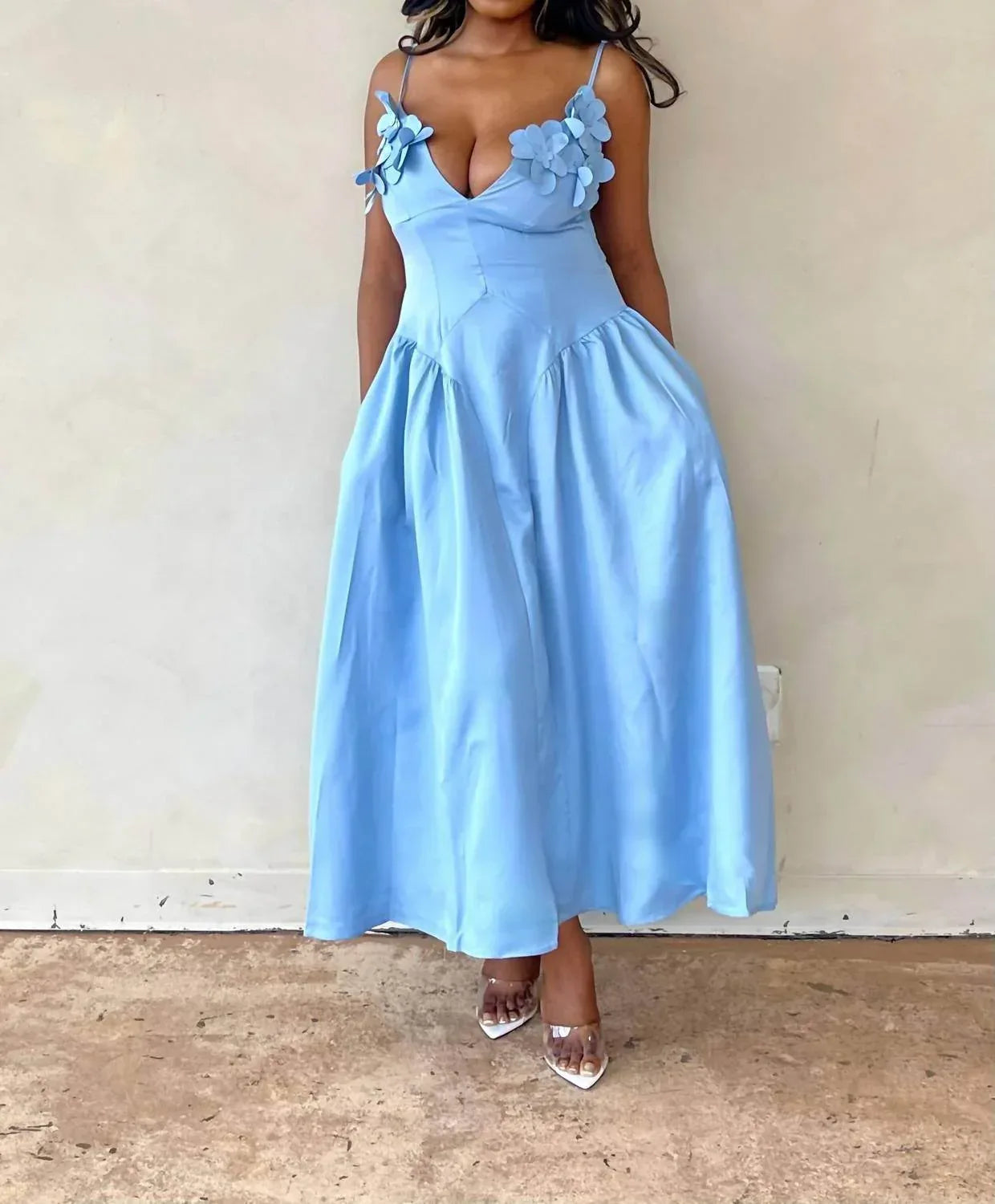 Prissy Petals Floral Maxi Dress