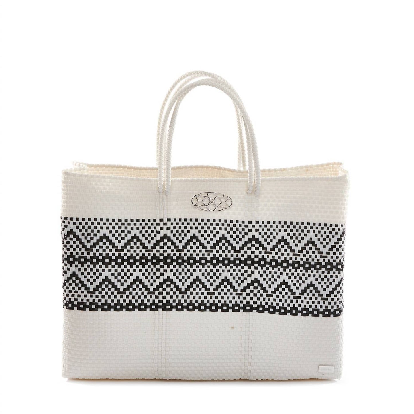 Damenhandtasche, handgefertigt, aztekisches Band, mit Clutch