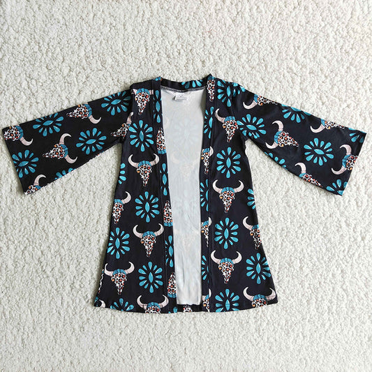 Mädchen Kuhkopf Cardigan