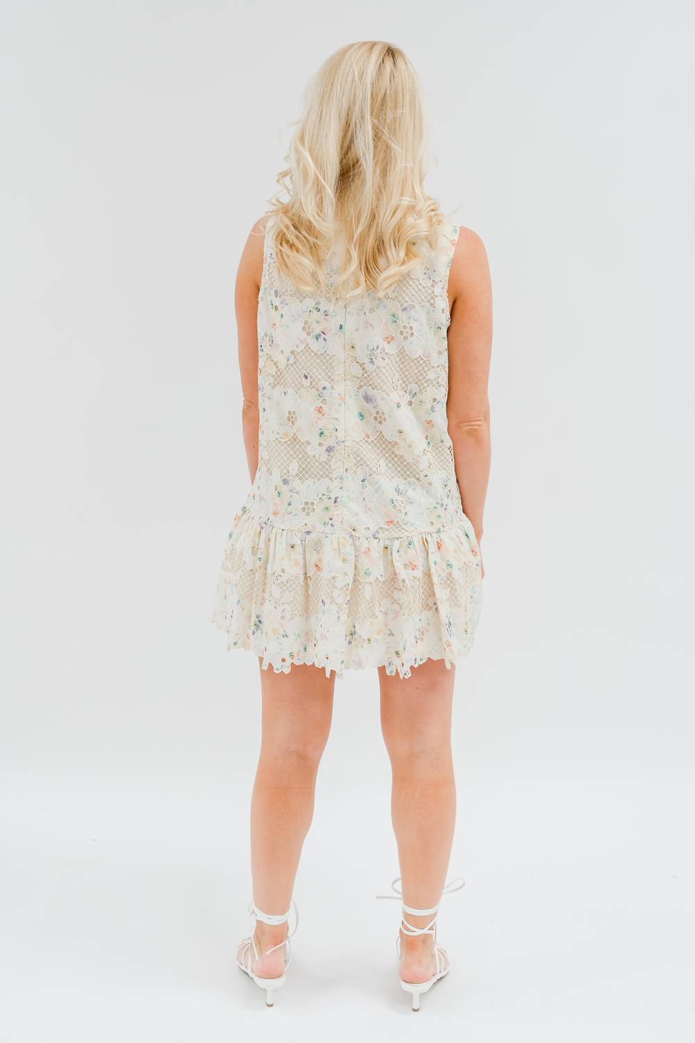 Florales Spitzen-Minikleid