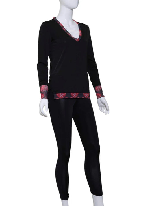 Women's Long Sleeve Heart Very Vee Tee