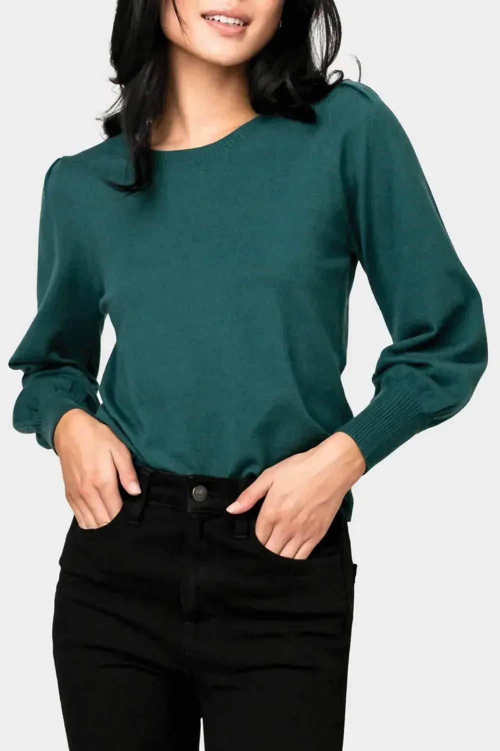 Unverzichtbarer Blouson-Ärmel-Pullover