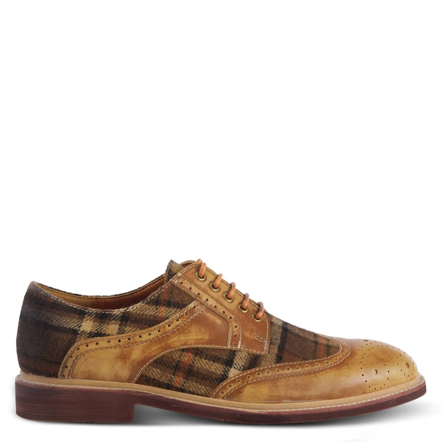 Thavo Oxford-Schuh für Herren mit Karomuster