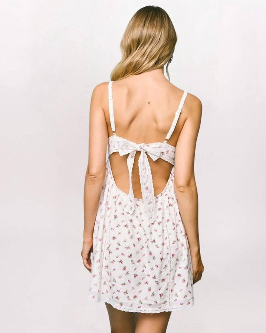 Ditsy Button Front Mini Dress