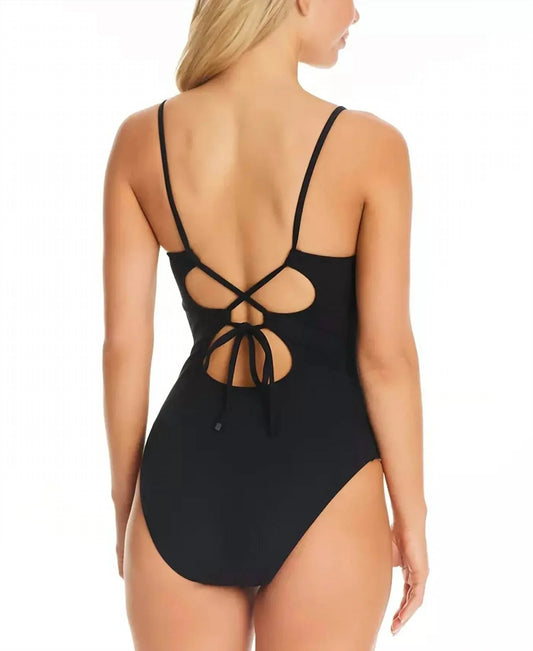 Women's Ribbed Lace Back Swimsuit