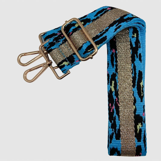 Women's Metallic Leopard Stripe Adjustable Crossbody Bag Strap