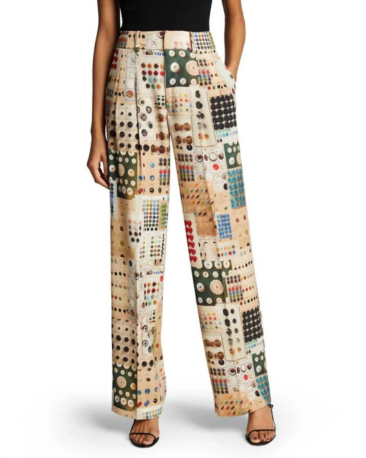 Button Card Shoppe Pleated Pants