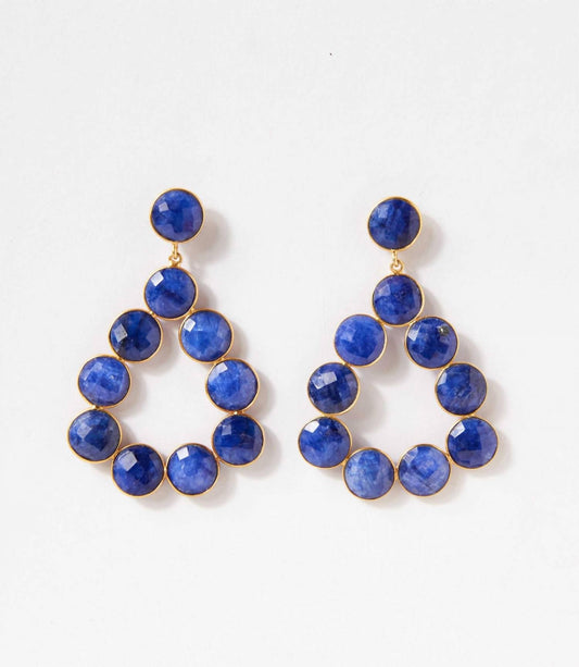 Gemstone Bezel Drop Earrings