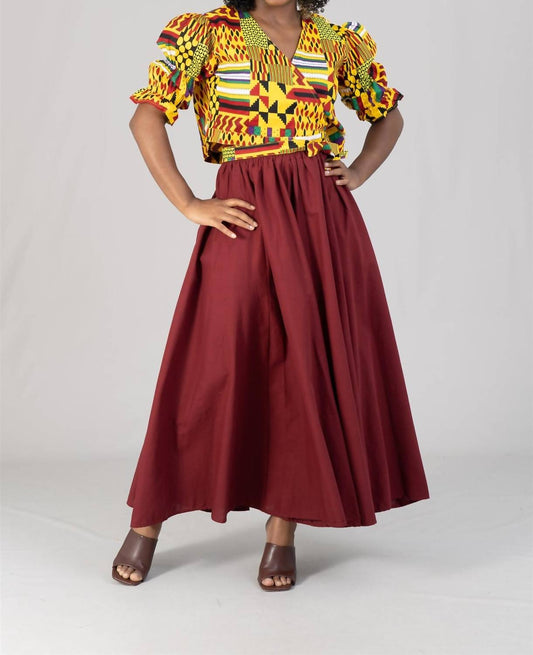 African Print Wrap Top