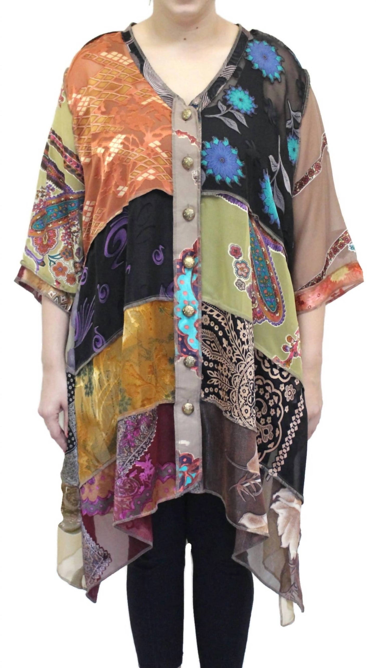 Geblümter Paisley-Burnout-Duster