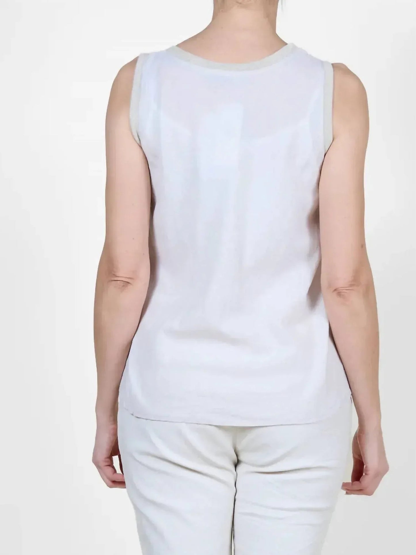 Ärmelloses Tanktop mit floraler Allover-Applikation