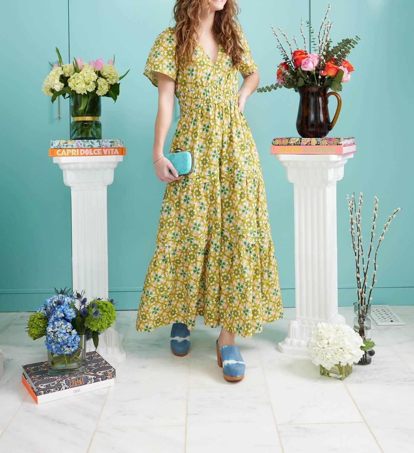 Poppy Deep V Maxi Dress