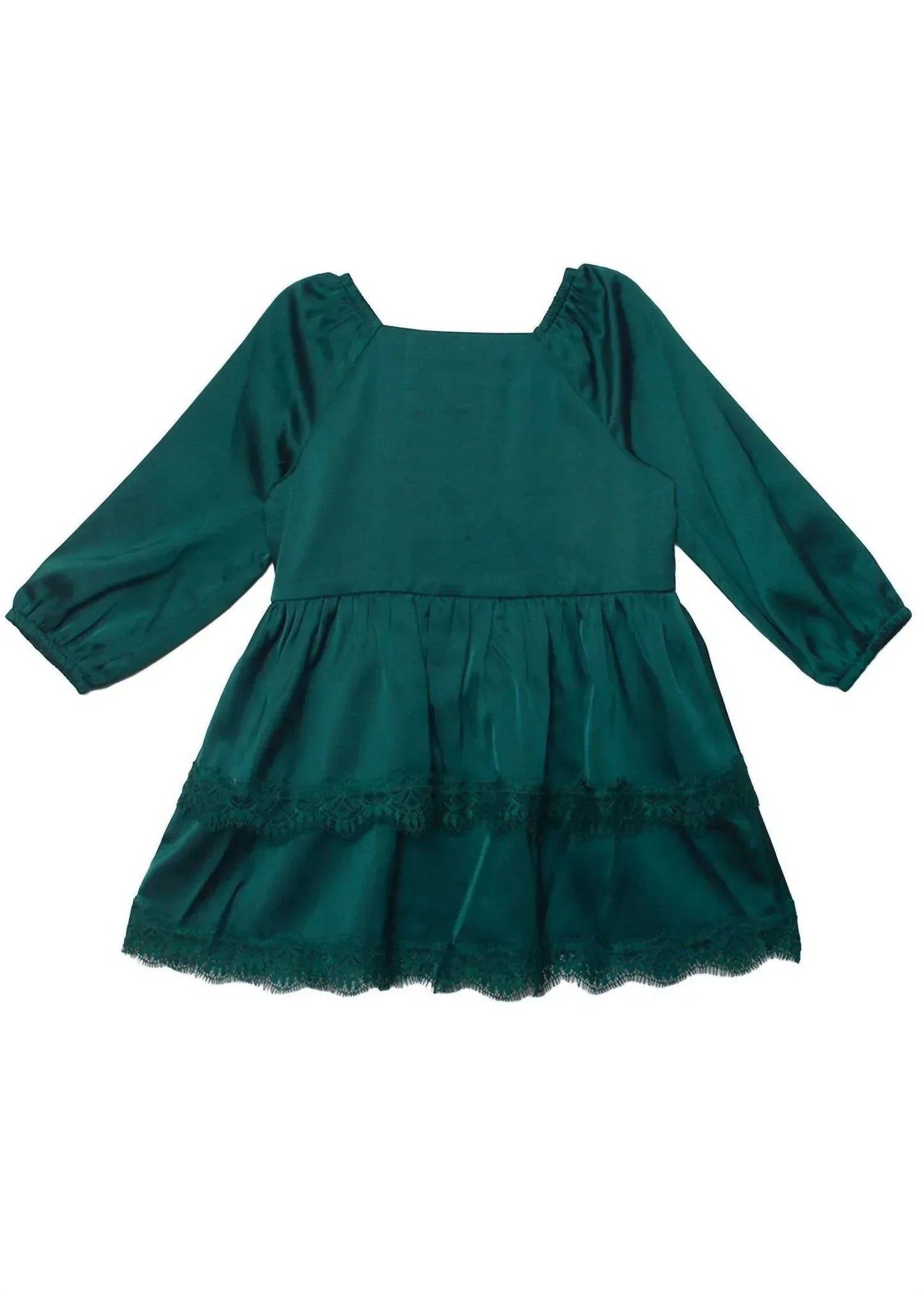 Girl's Long Sleeve Ruffle Dress