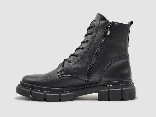 Women's Hebe Fur-lined Zip-up Leather Boots