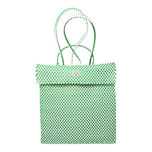 Women's Small Woven Checkered Backpack