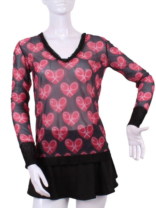 Women's Limited Mid Heart Mesh Very Vee Top