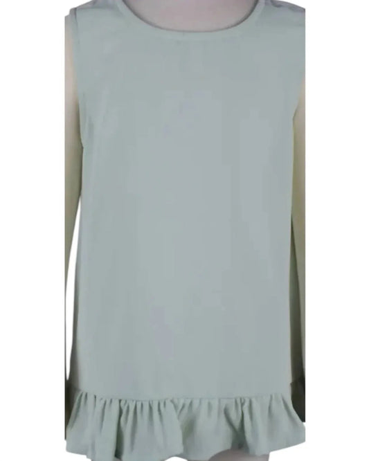 Mädchen Tanktop mit Rüschensaum und überkreuzten Trägern