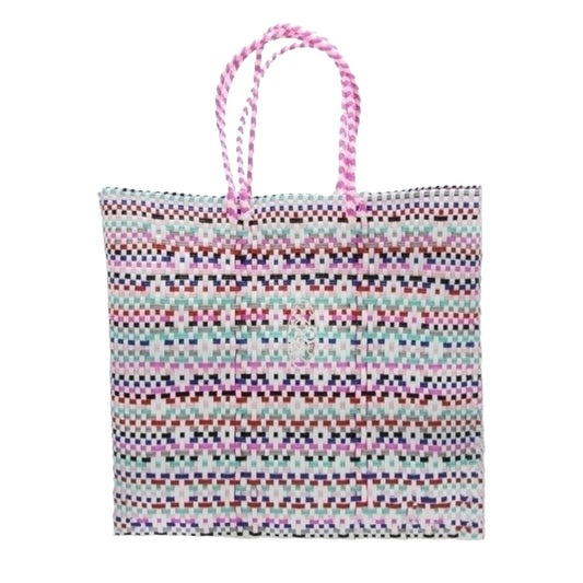 Women's Medium Woven Patterned Shoulder Strap Tote Bag
