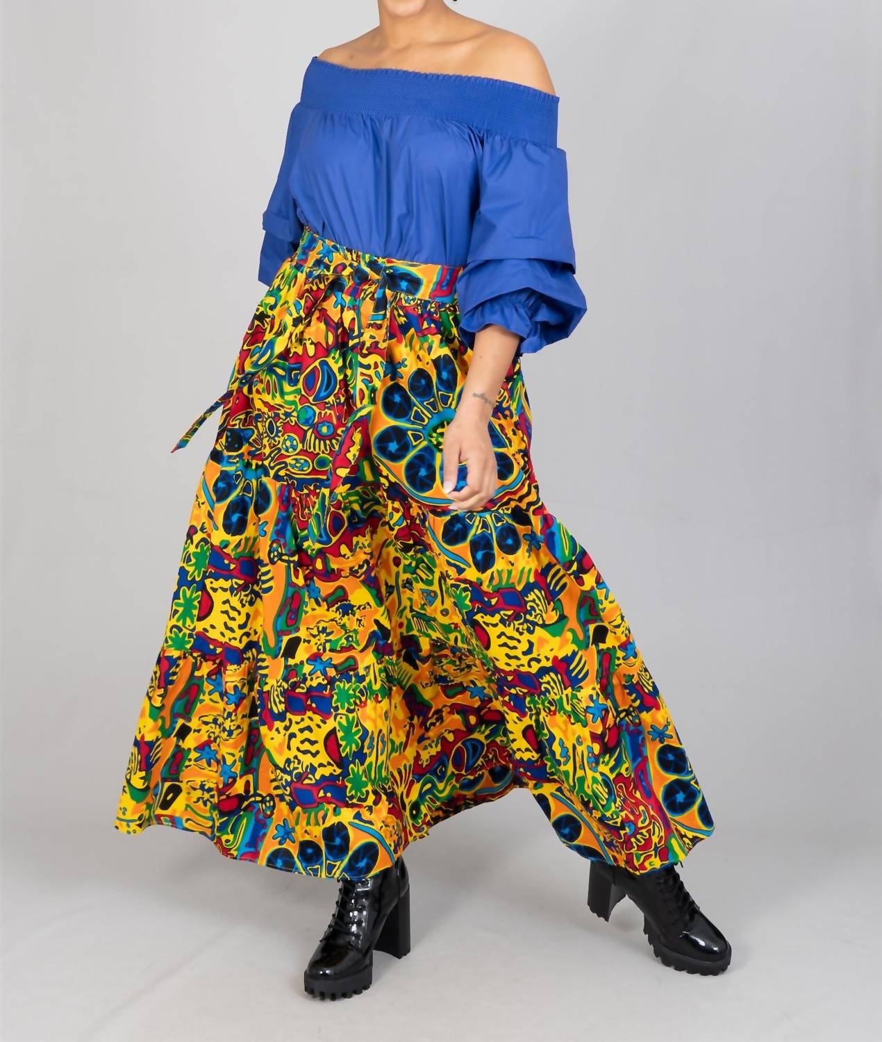Maxirock mit afrikanischem Print