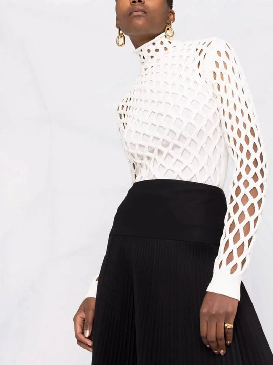 Cut-out Knitted Top