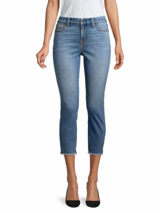 Fray Hem Crop Skinny Jeans