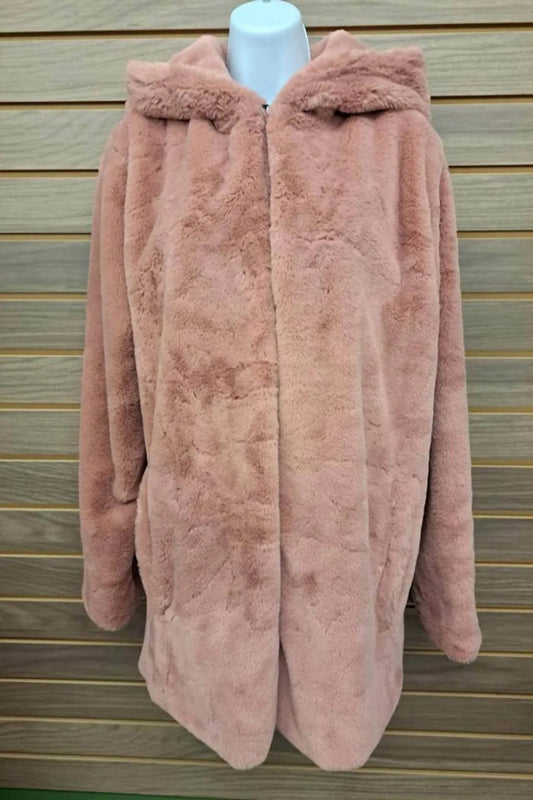 Women's Velour Jacket Hooks To Close Pockets