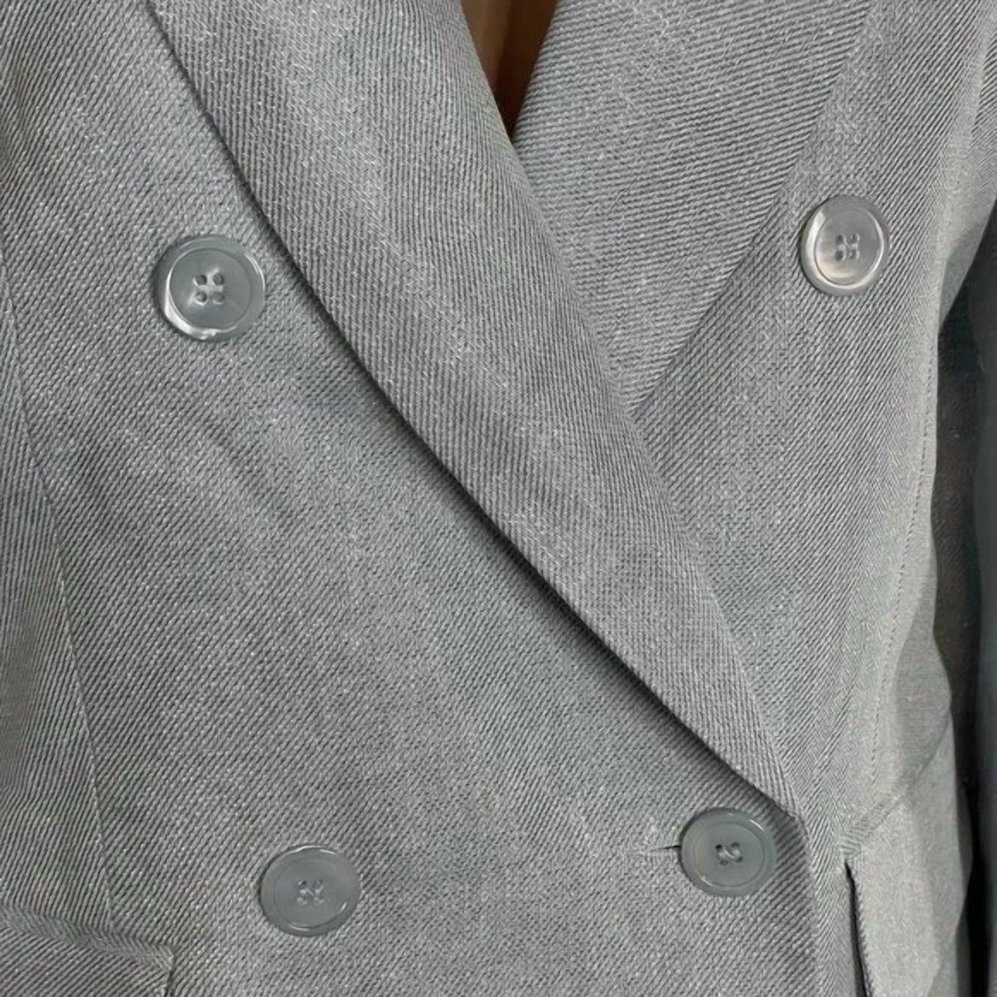 Doppelreihiger Blazer aus Leinen-Lurex für Damen