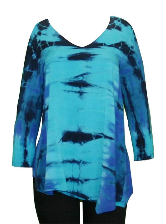 Women's Hand Dyed Chiffon Overlay Top