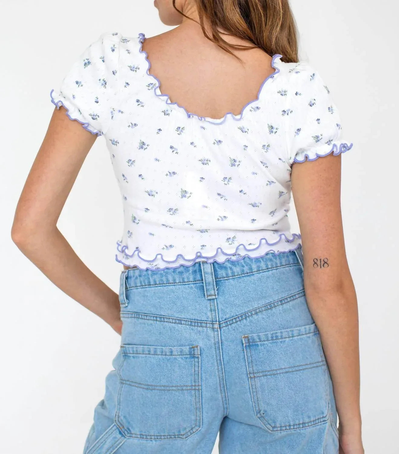 Bellflower Ruffle Hem Top