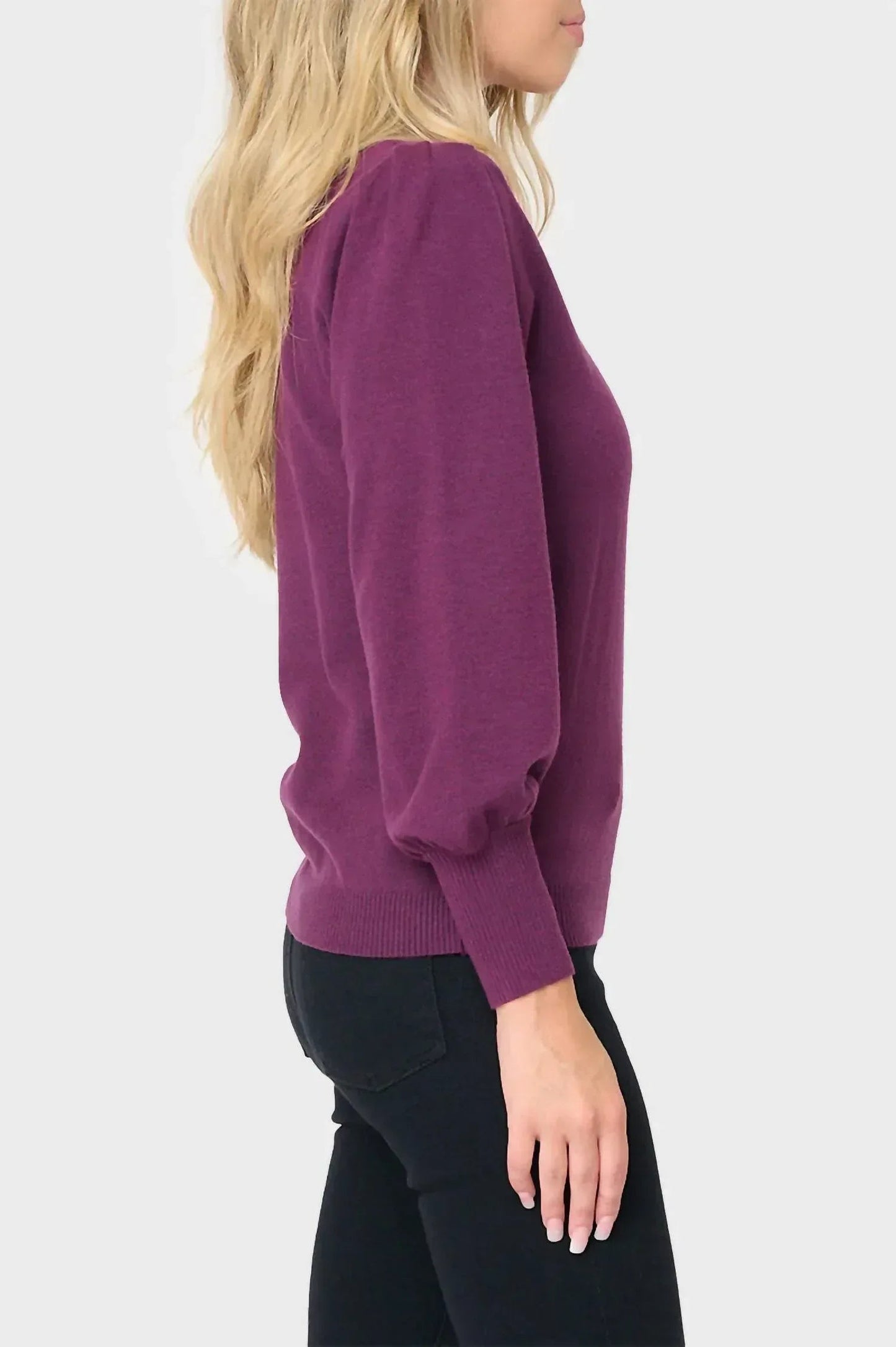 Unverzichtbarer Blouson-Ärmel-Pullover