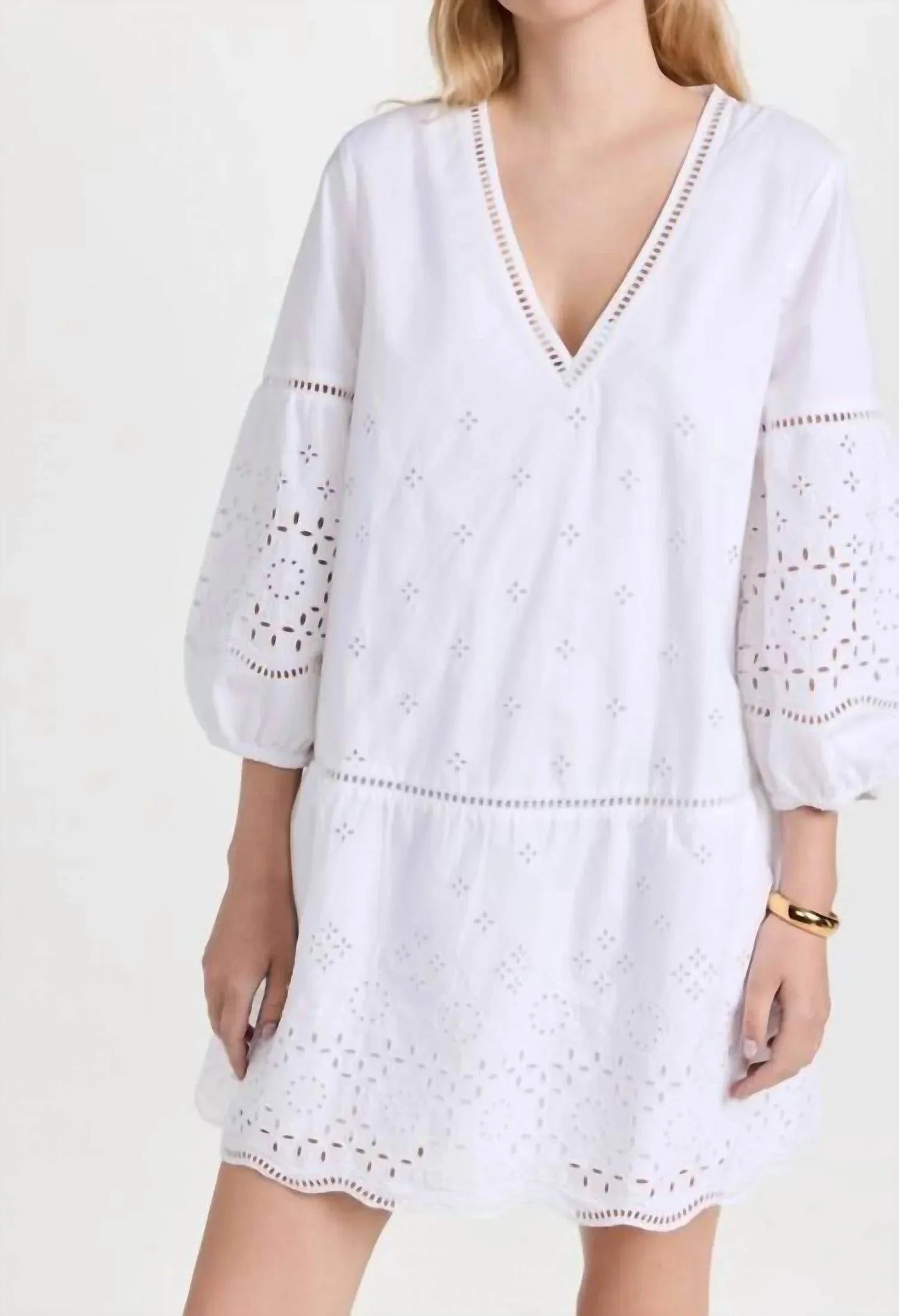 Eyelet Mini Dress