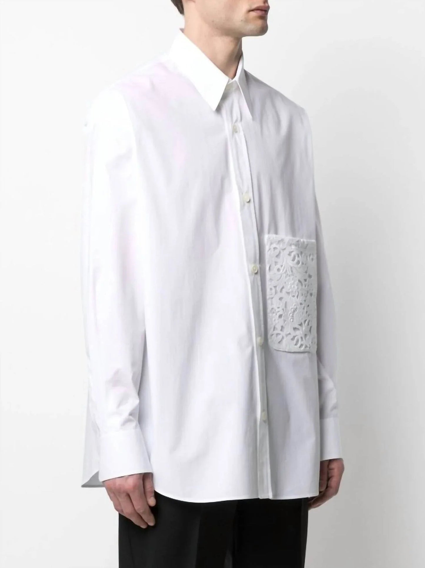 Floral Lace Pocket Shirt