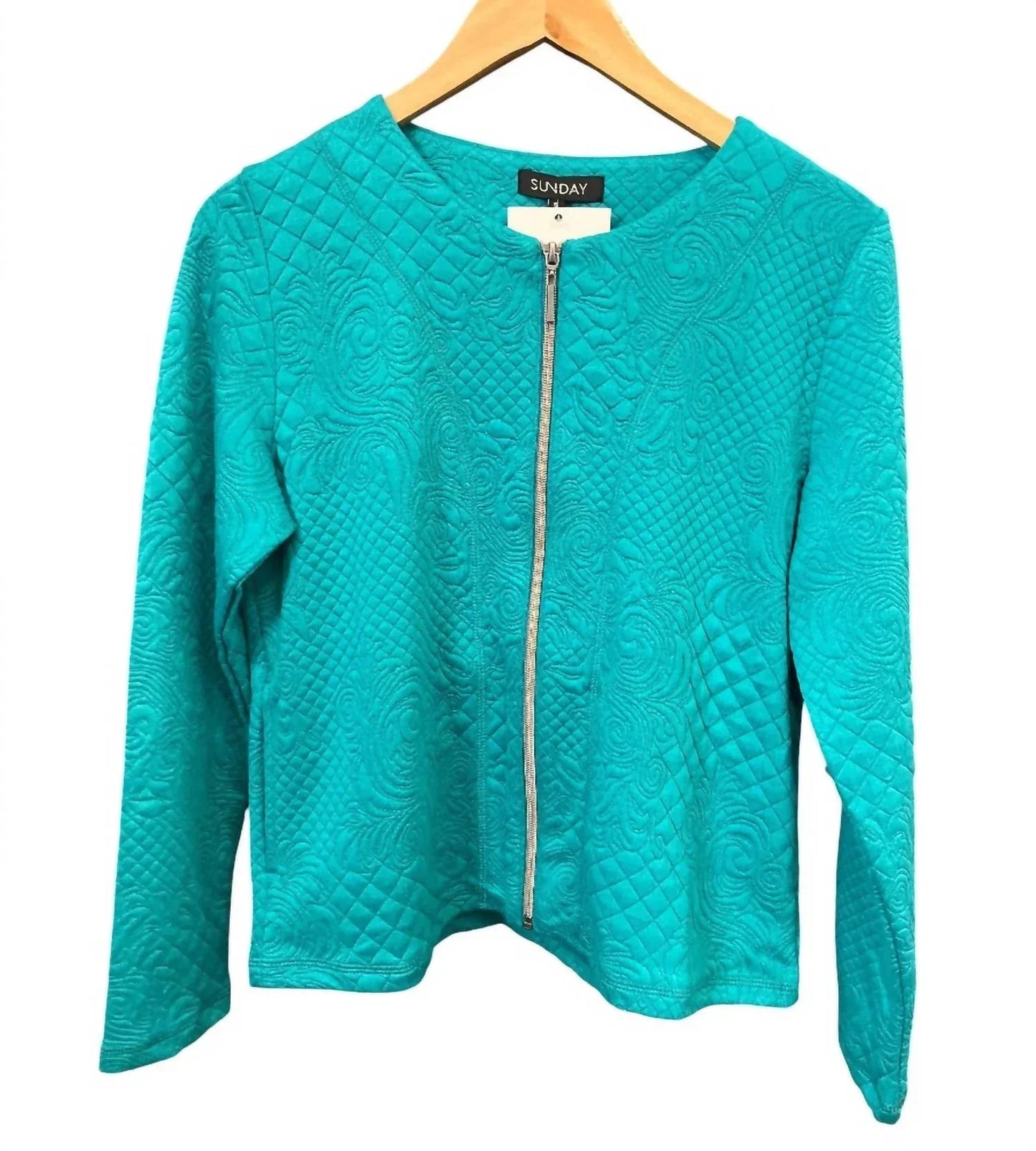 Women's Quilted Zip Up Cardigan