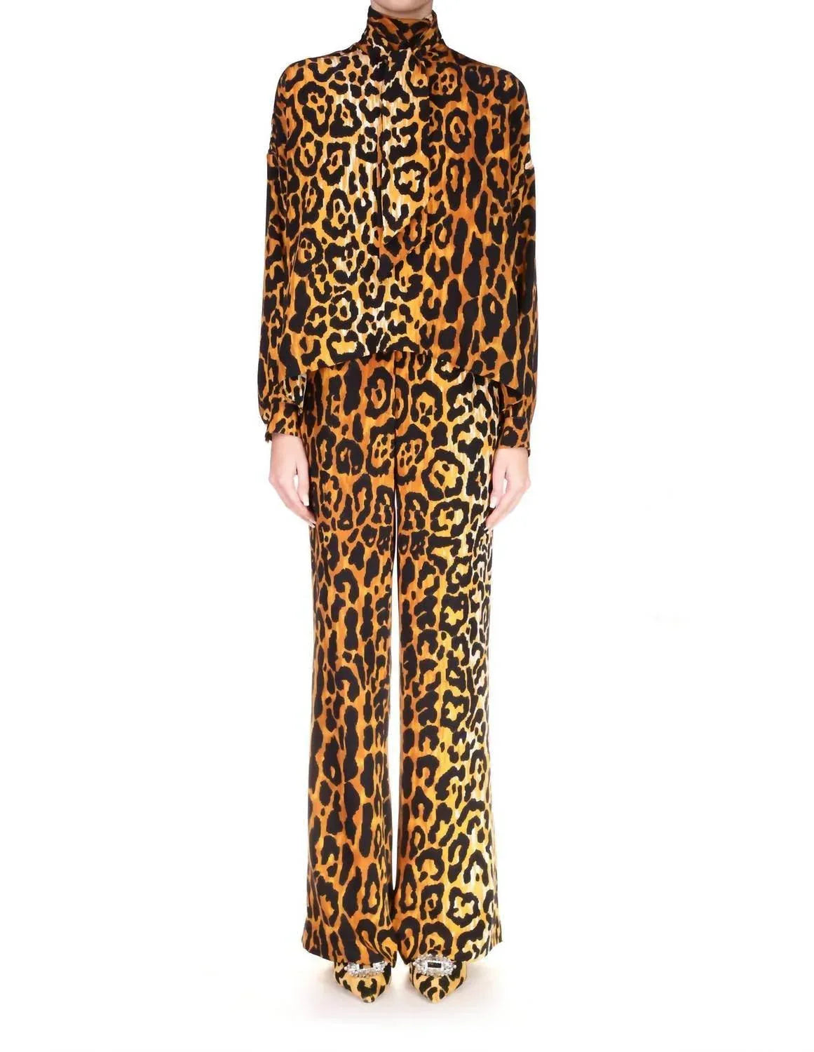 Leopardo weite Hose