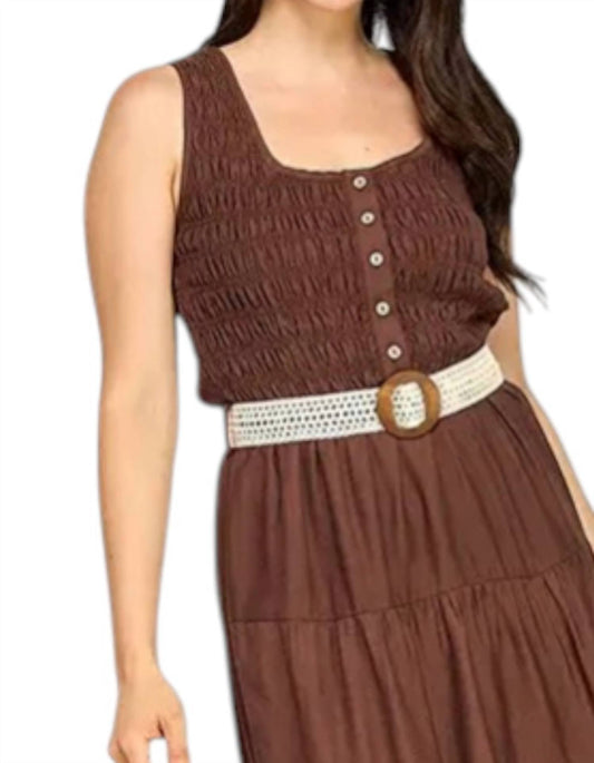 Solid Ruffle Flowy Maxi Dress