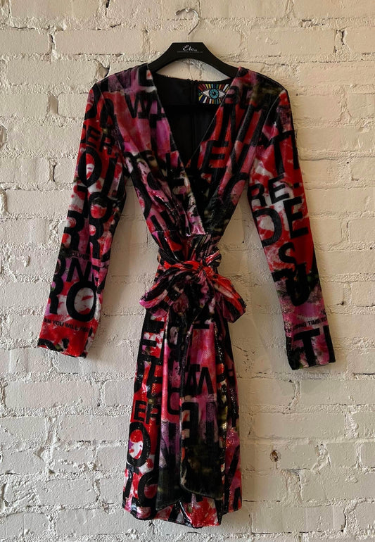 Women's Dream For Winter Faux Wrap Cocktail Dress