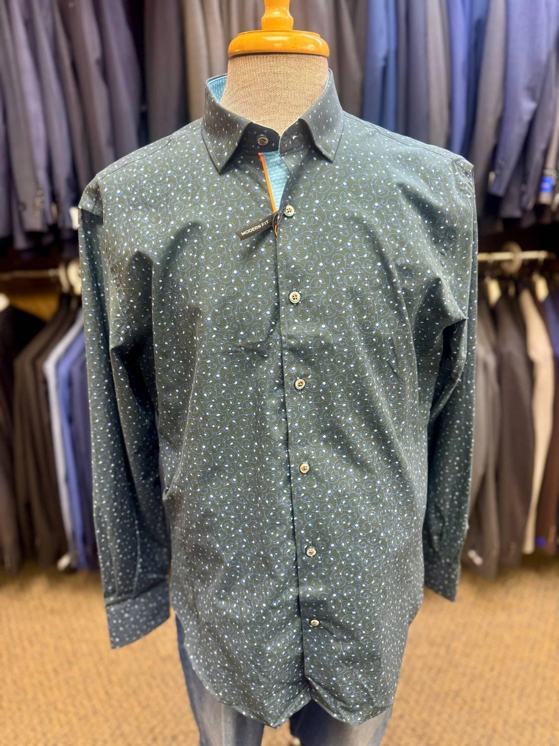 Men's Vine Print Sport Shirt