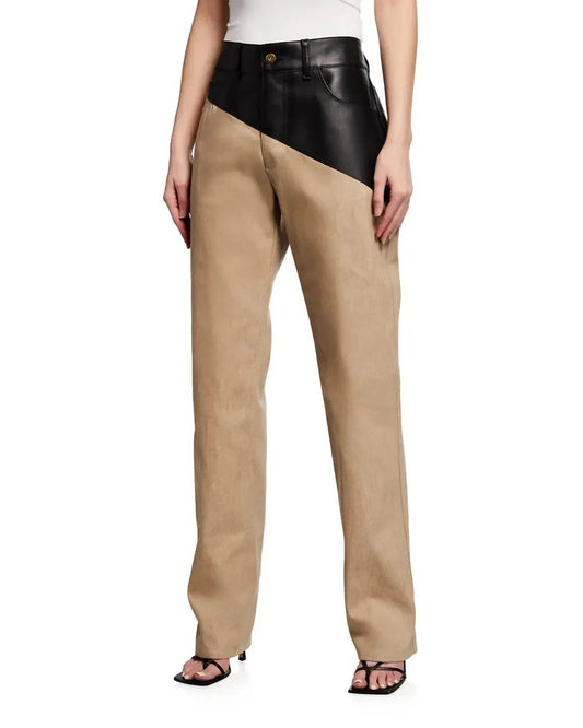 Colorblock Cotton Pants