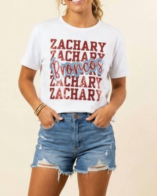 Zachary Broncos Sequin Tee