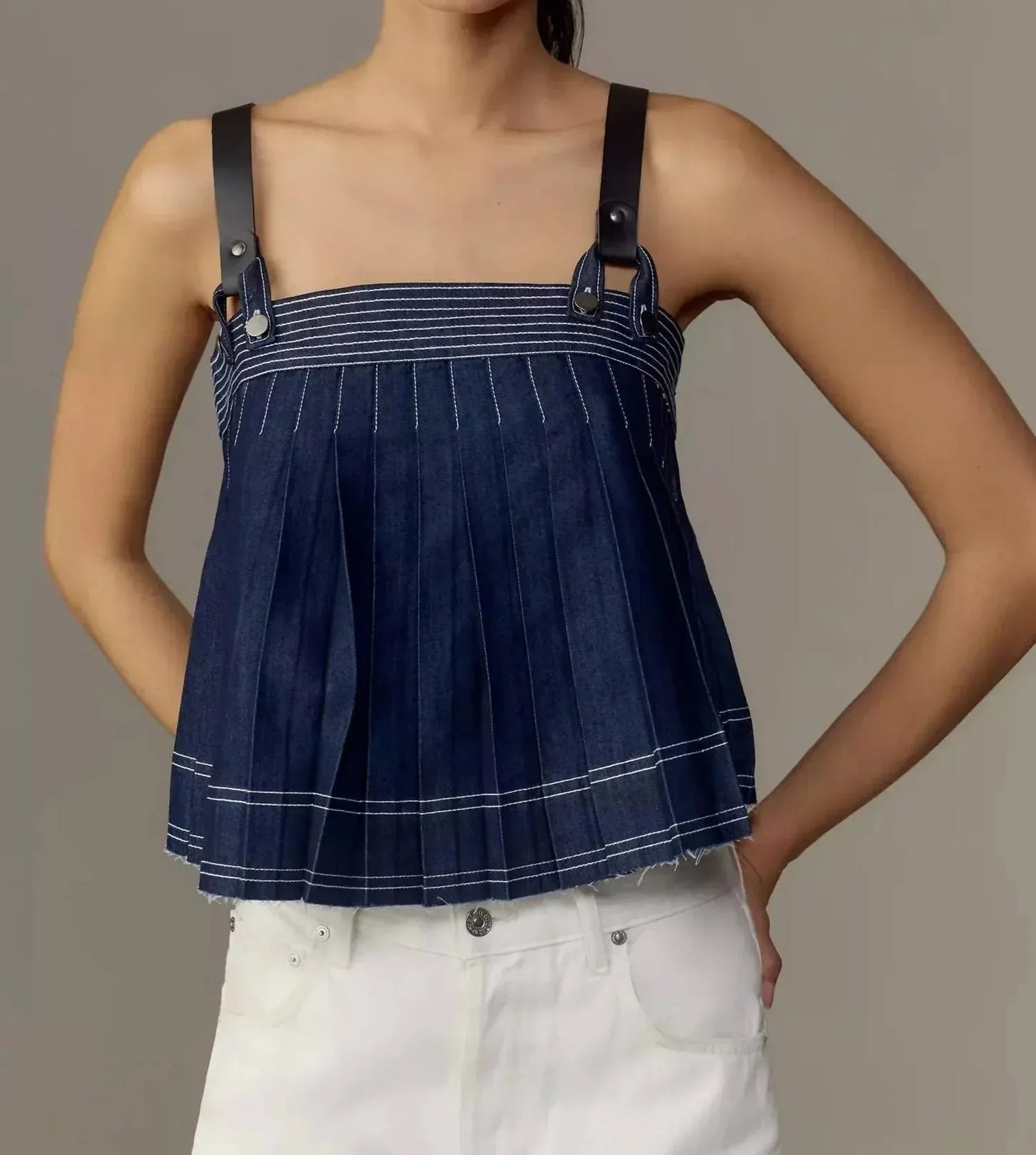 Ärmellose Harness-Bluse