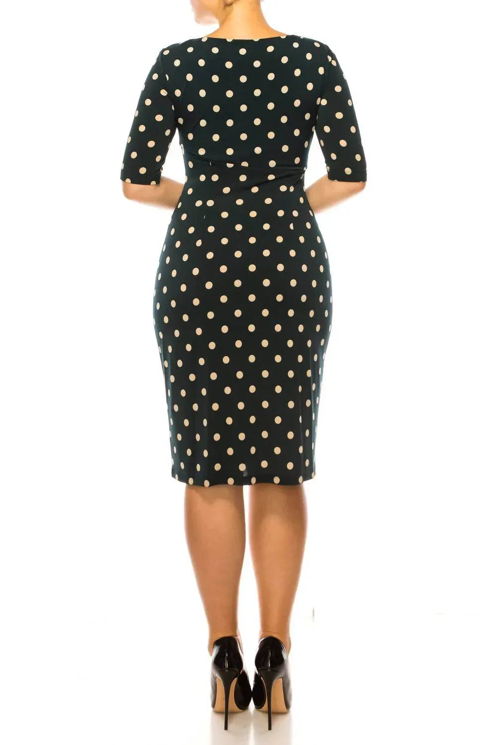 Pleated Waist Sheath Dress