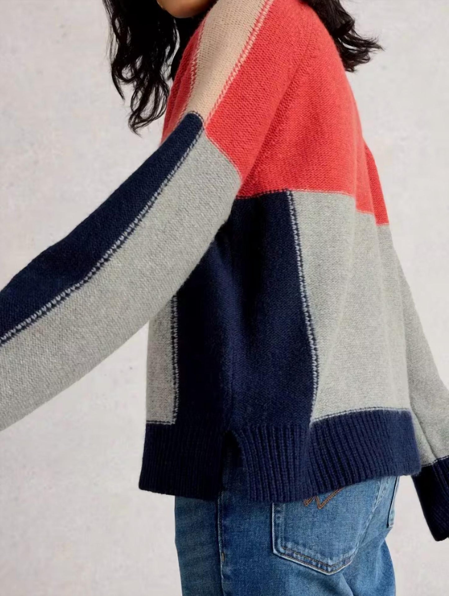 Mary Colorblock Rollkragenpullover